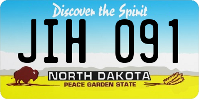 ND license plate JIH091