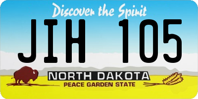 ND license plate JIH105