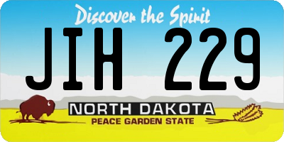 ND license plate JIH229