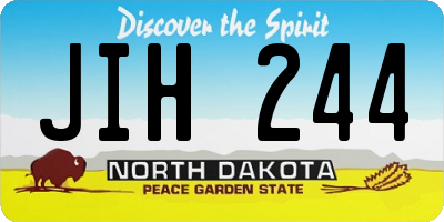 ND license plate JIH244