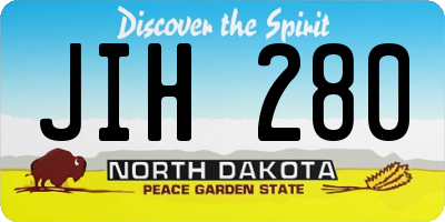 ND license plate JIH280