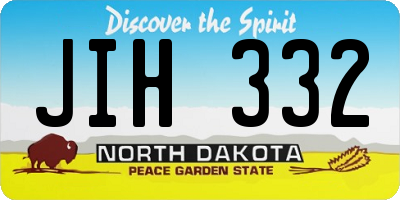 ND license plate JIH332