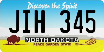 ND license plate JIH345