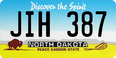 ND license plate JIH387