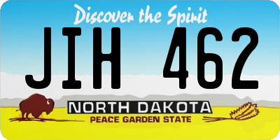 ND license plate JIH462
