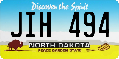 ND license plate JIH494