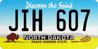 ND license plate JIH607