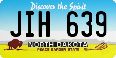 ND license plate JIH639