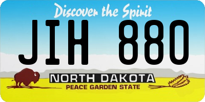 ND license plate JIH880