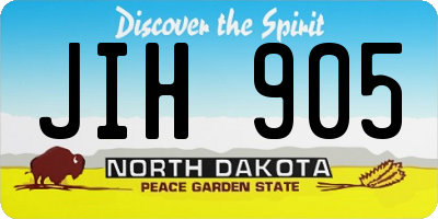ND license plate JIH905