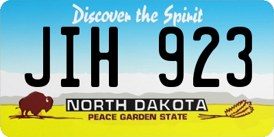 ND license plate JIH923