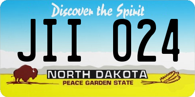 ND license plate JII024