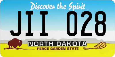 ND license plate JII028