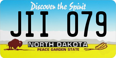ND license plate JII079