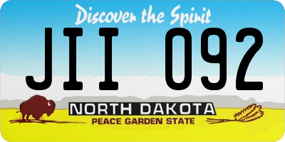 ND license plate JII092
