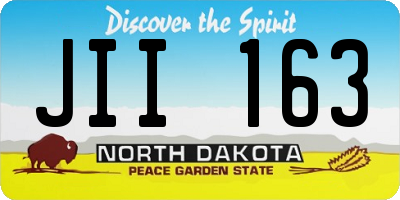 ND license plate JII163