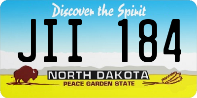 ND license plate JII184