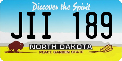 ND license plate JII189