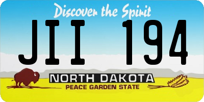 ND license plate JII194