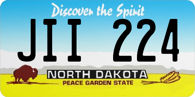ND license plate JII224