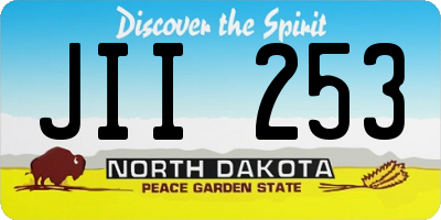 ND license plate JII253