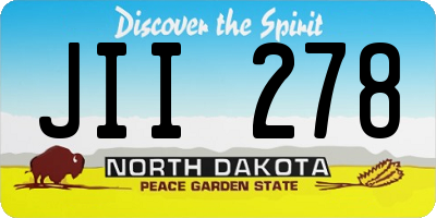 ND license plate JII278