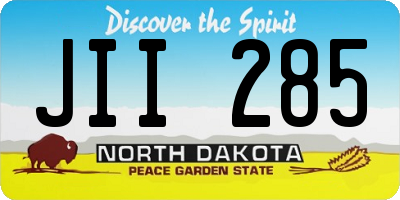 ND license plate JII285