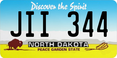 ND license plate JII344