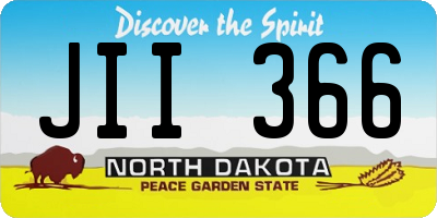 ND license plate JII366