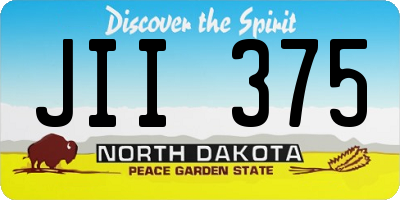ND license plate JII375