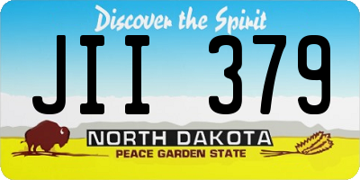 ND license plate JII379