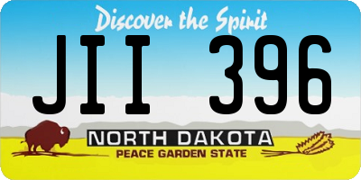ND license plate JII396