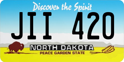 ND license plate JII420