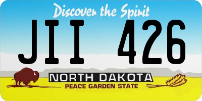 ND license plate JII426