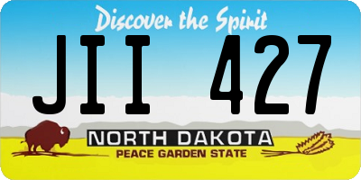 ND license plate JII427