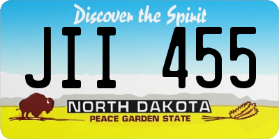 ND license plate JII455