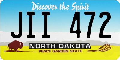 ND license plate JII472