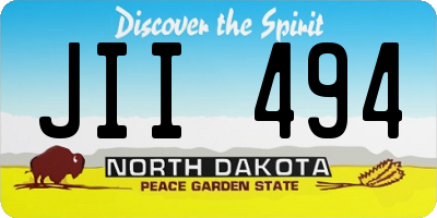 ND license plate JII494