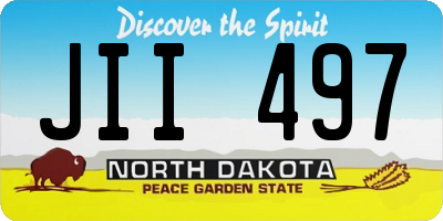 ND license plate JII497