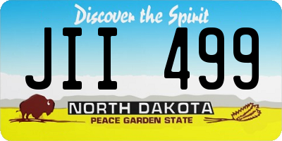 ND license plate JII499