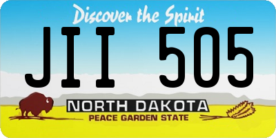 ND license plate JII505