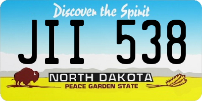 ND license plate JII538