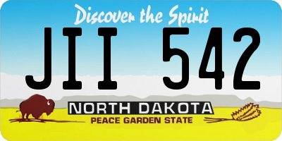 ND license plate JII542