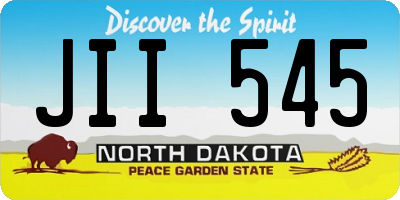 ND license plate JII545