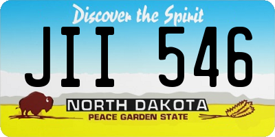 ND license plate JII546