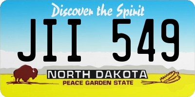 ND license plate JII549