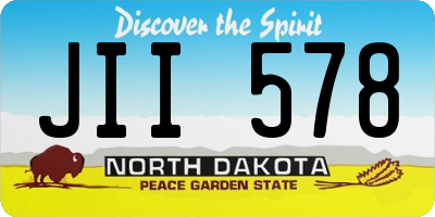 ND license plate JII578