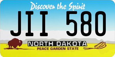 ND license plate JII580