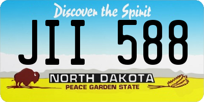 ND license plate JII588