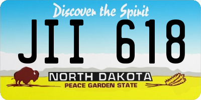 ND license plate JII618